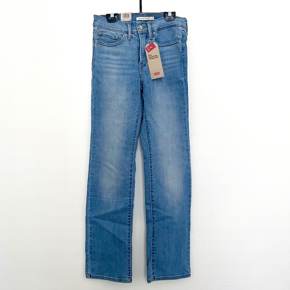 Levi’s 314 shaping straight jeans medium wash denim size 27 - Picture 1 of 9